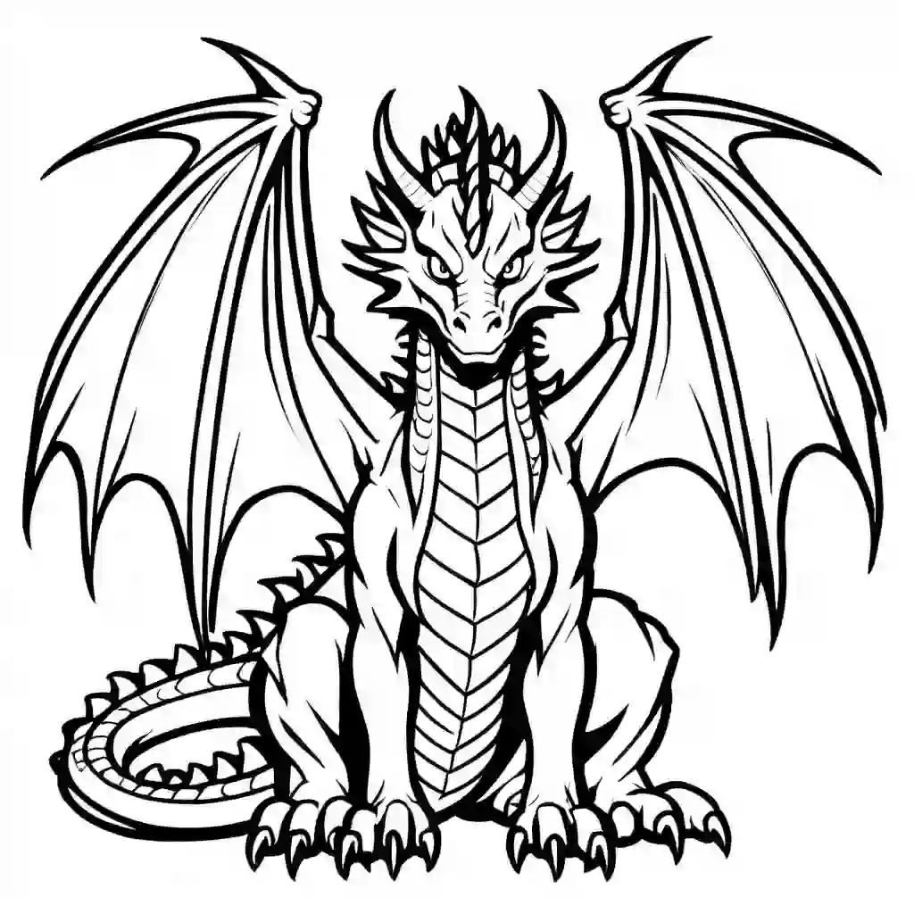 Star Dragon coloring pages